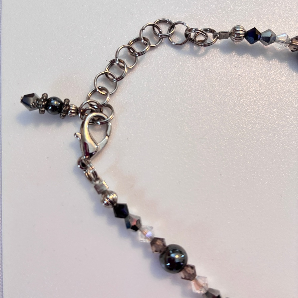 Artisan Statement Crystal & Charm Necklace With O… - image 8